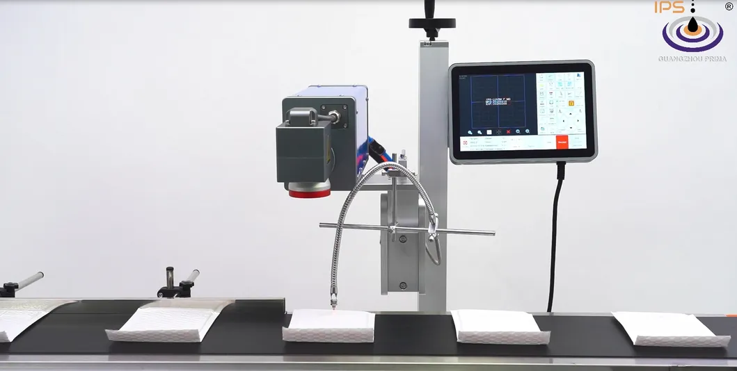 10W High-Speed Online Coding Flying UV Laser Marking Machine IPS-Luv10W F Mg for Plastic Glass PCB