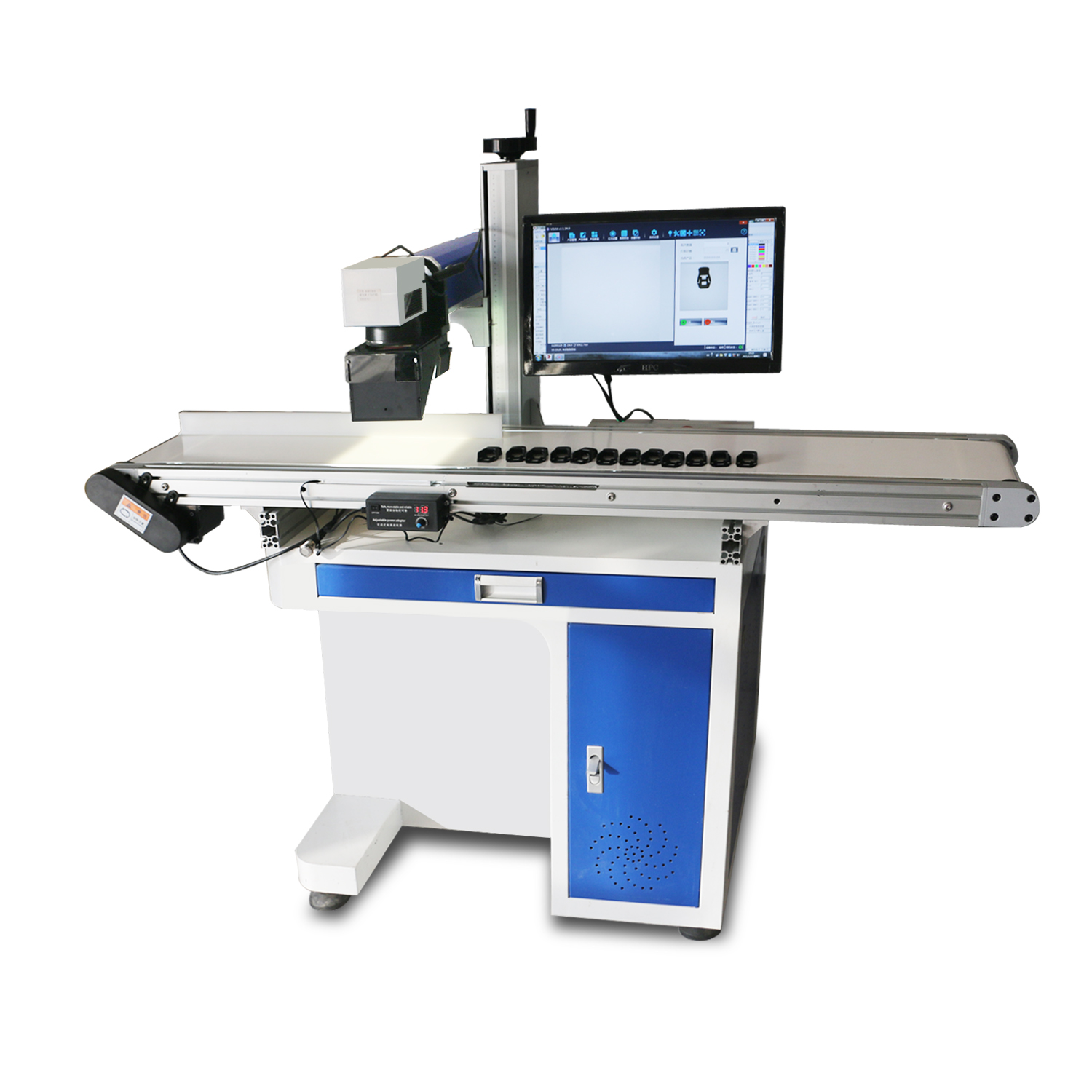 20W /30W High Precision Camera Vision Positioning Fiber/CO2/UV Laser Marking Machine CCD Visual Automatic Detection