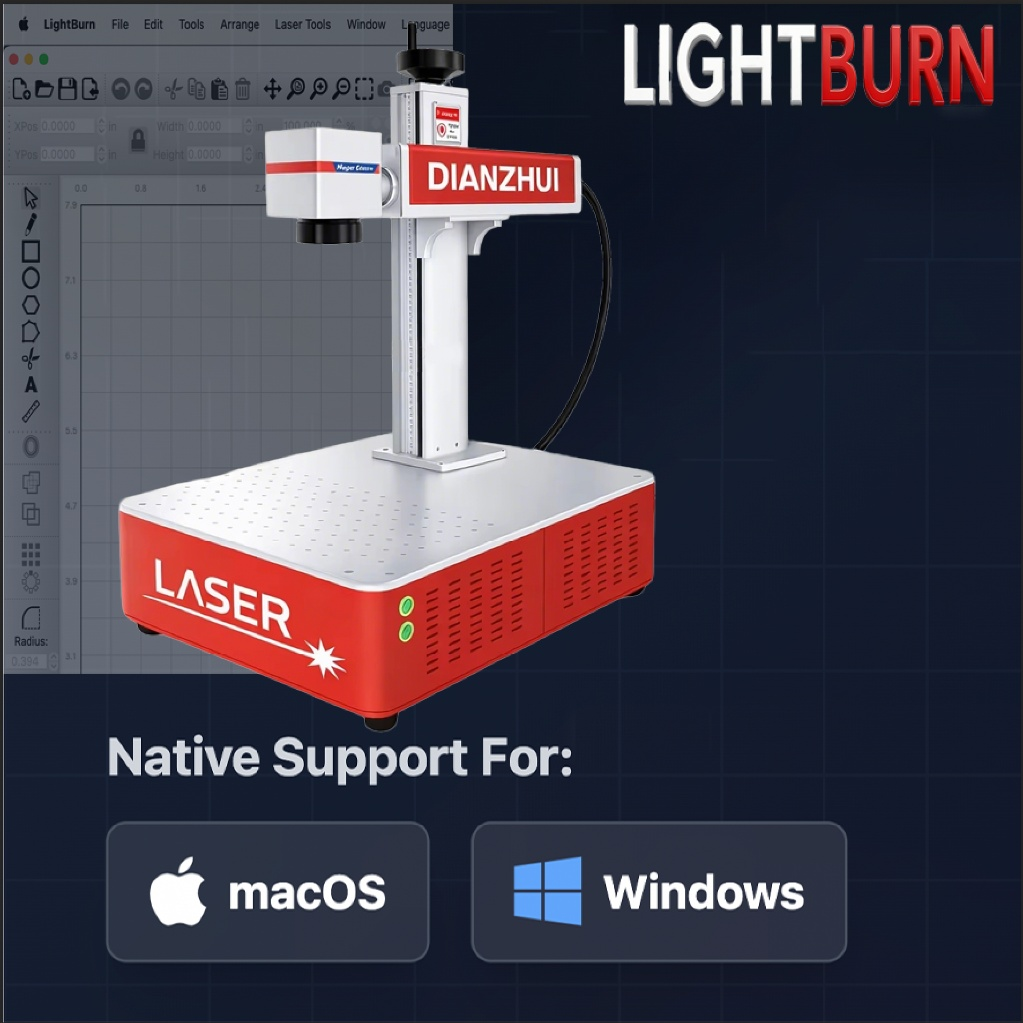 Portable Fiber Laser Marking Machine 50W/60W Lightweignt Engraver for Labeling for Steel