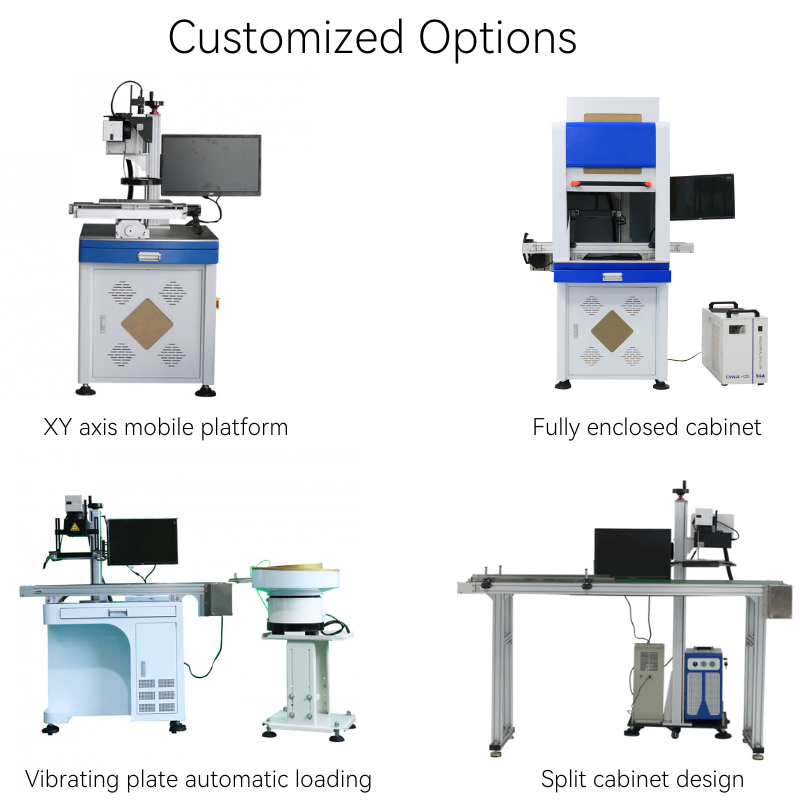 Vision Automatic Fiber Laser Marking Machine with CCD Camera Conveyor Belt 20w 30w 50w Vision Fiber Laser for Metal Plastic