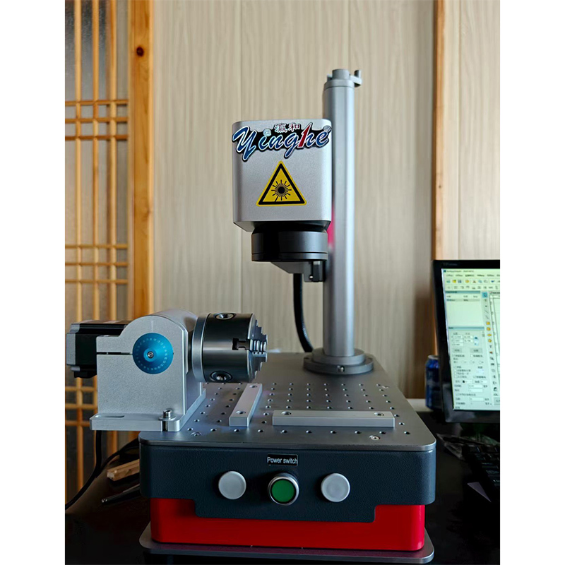 Yinghe Reliable High-Speed Engraving Intelligent Jewelry Fiber Laser Marking Machine with Rotating Axis
