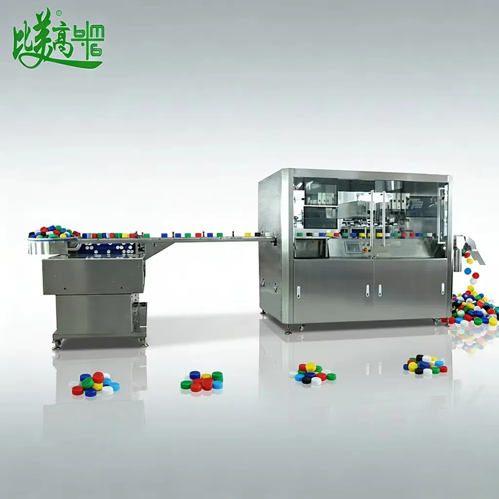 Automatic Feeding UV Laser Coding Vision Inspection &amp; Rejection Integrated System for Bottle Caps