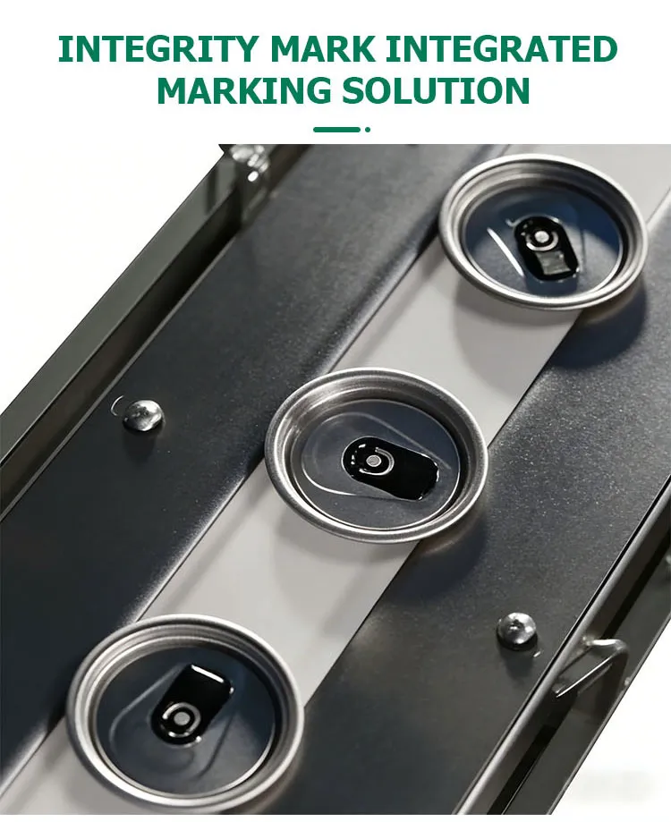 Automatic Aluminum Cap Laser Marking with Feeder, Vision Code Reading & Reject System Anti-Counterfeit Traceability for Packaging Line