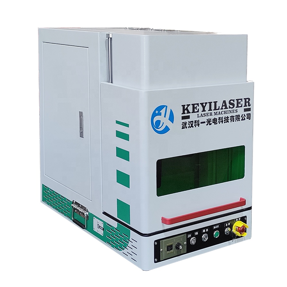 3D Desktop Enclosed Fiber Laser Marking Engraving Machines 20W 30W 50W 60W 80W 100W Jewelry Carving JPT