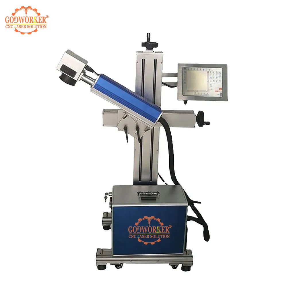 High Speed Online Flying Fiber Laser Marking Machine 30W 50W 60W 100W