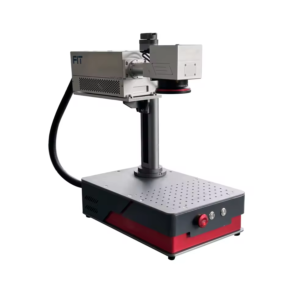 ActionLasers Fiber Laser Marking Machine-Portable Bench-Top Air-Cooled with EZcad Software Power for Metal &amp; Glass