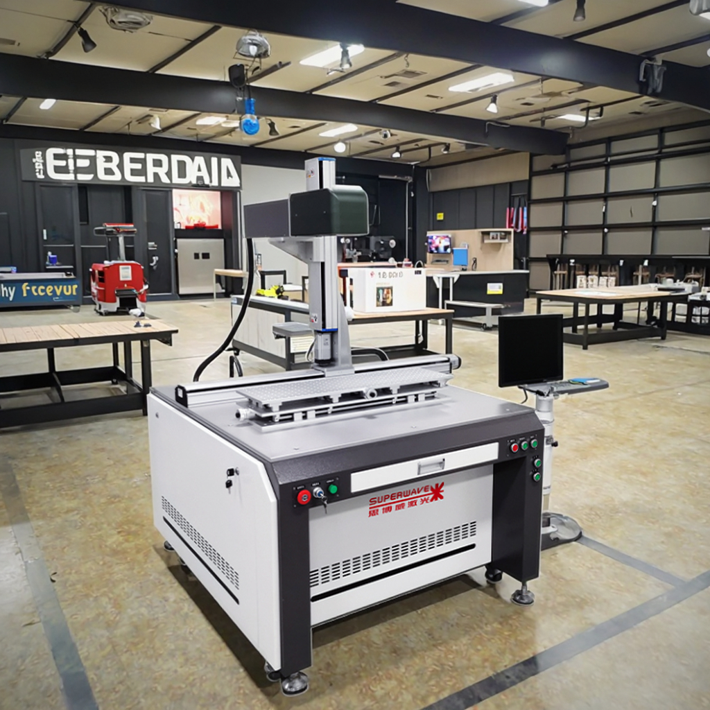 3D Fiber Laser Marking Machine for Metal Rotary Axis Cylindrical Engraving Brass Silver Large Format Deep Engraving