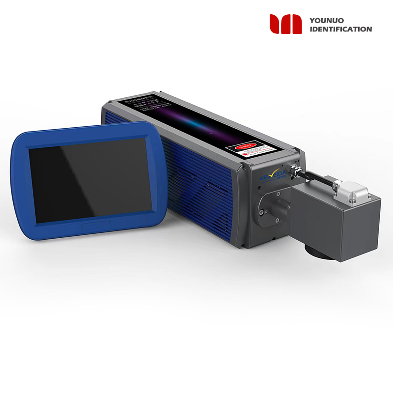 Automatic Online Flying CO2 Laser Printer Laser Marking Machine CO2 Laser Coder for Bag Bottle Expiry Date