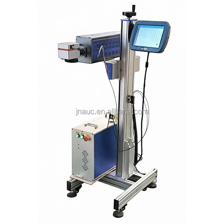 CCD Camera Visual Positioning Automatic Focus Vision System UV CO2 Flying Fiber Laser Marking Machine for Metal Glass Wood