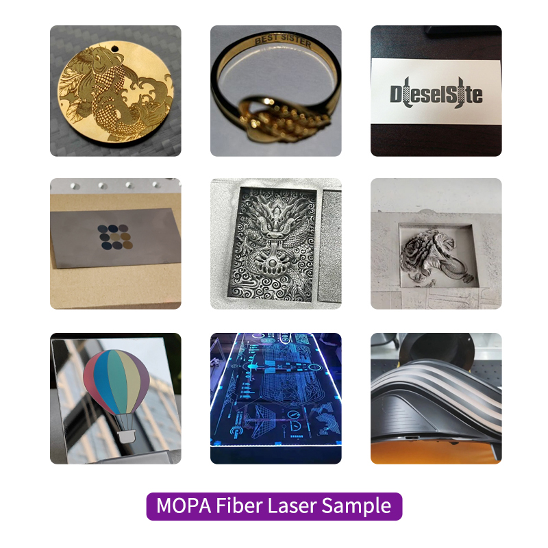 Fiber Laser Marking Machine 100W 200W 300W JPT MOPA M7 3D Galvo Scanner Color Engraving Deep Marking Metal Stainless Steel