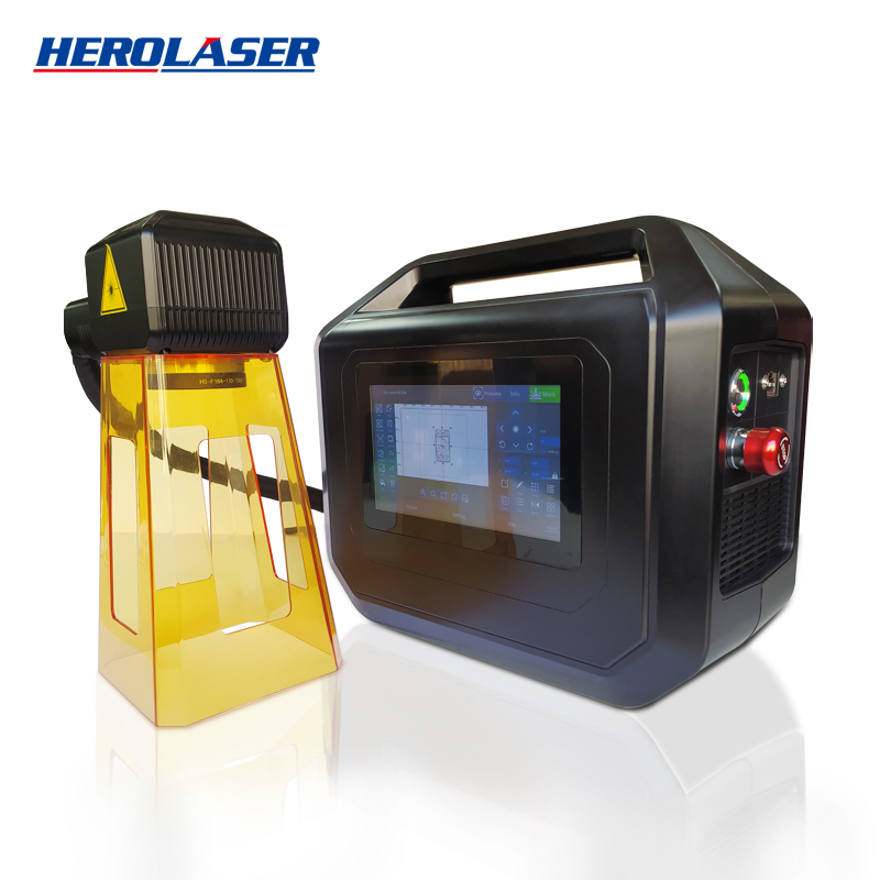 Portable Fiber Laser Metal Marking Machine 20W 30W Hand-Held Air-Cooled CNC 1-Year Warranty