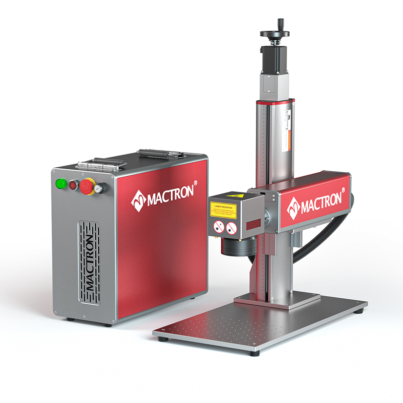 Portable 20W 30W 50W 100W Electric Lifting Split Fiber Laser Marking Machine for Plastic Jewelry Metal for Stones
