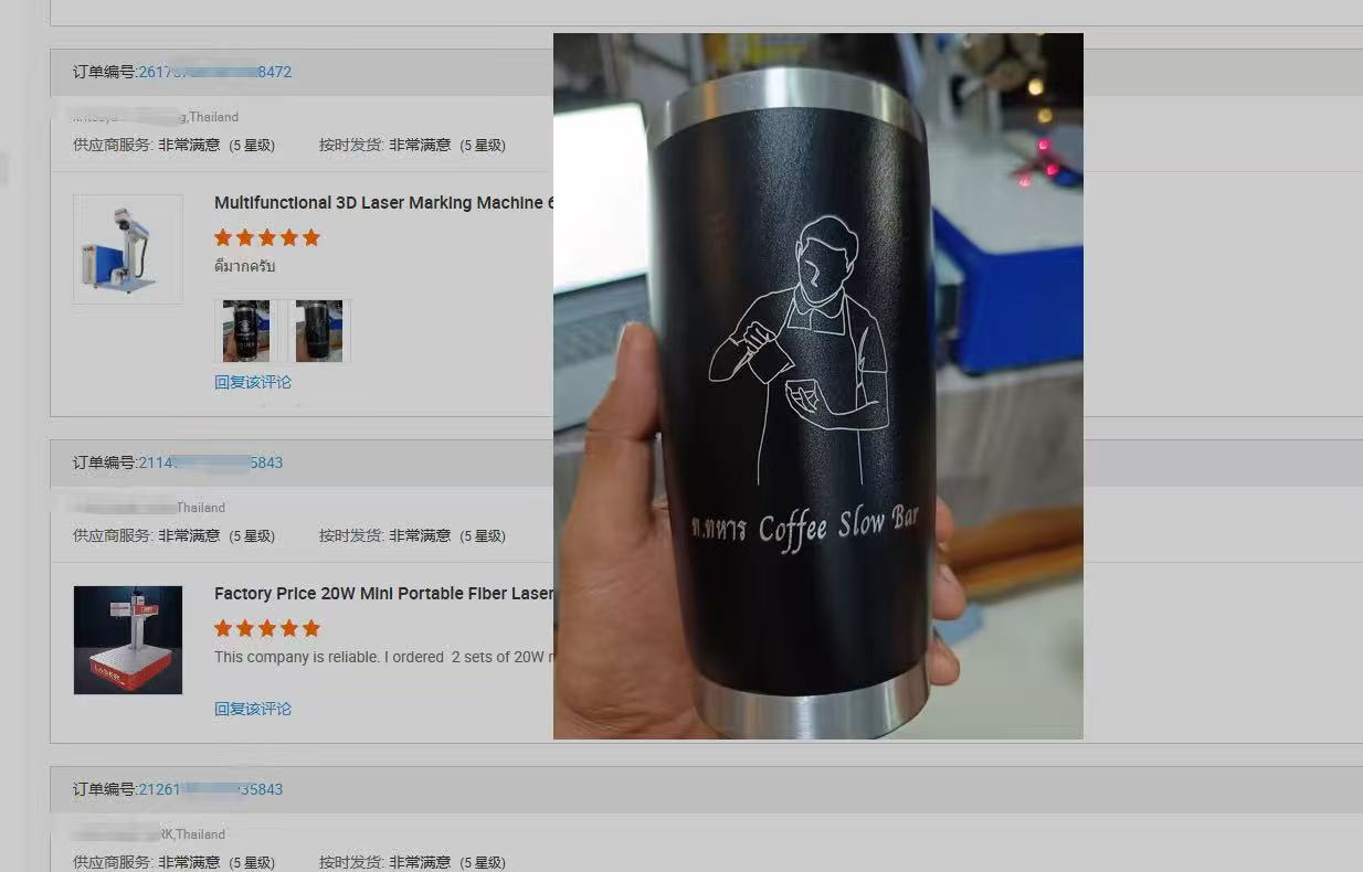 All-in-one Fiber Laser Marking Machine With Rotary Axis 20W 30W 50W For Tumbler Cup Metal Engraving Device