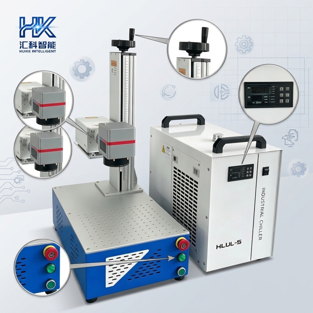 Huike Split UV Laser Marking Machine-New High-Accuracy AI/DXF/PLT/BMP Portable Bench-Top for PCB QR Code Plastic Components