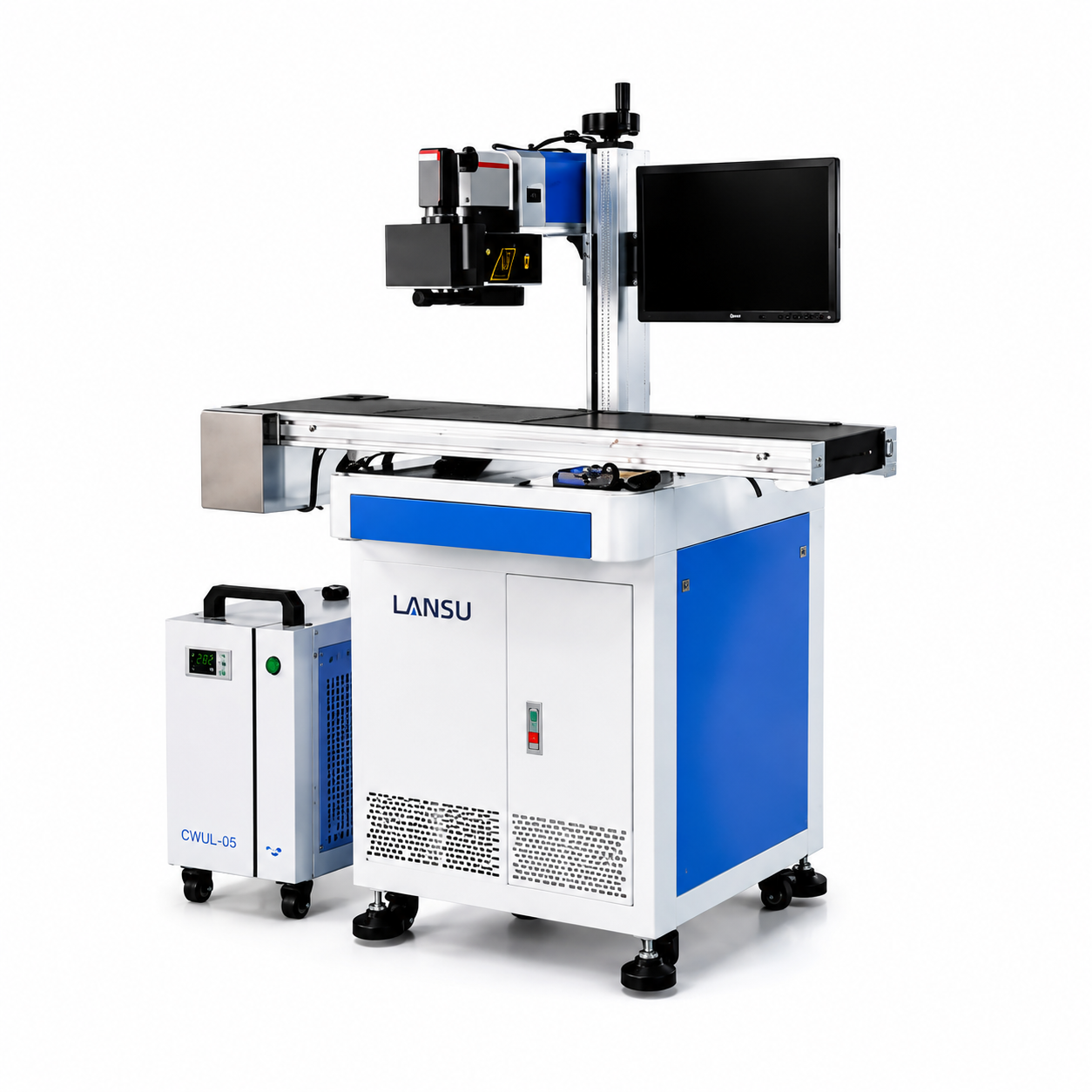 Industrial CCD Visual Positioning UV Laser Marking Machine for QR Code Serial Number Logo and Electronic Parts