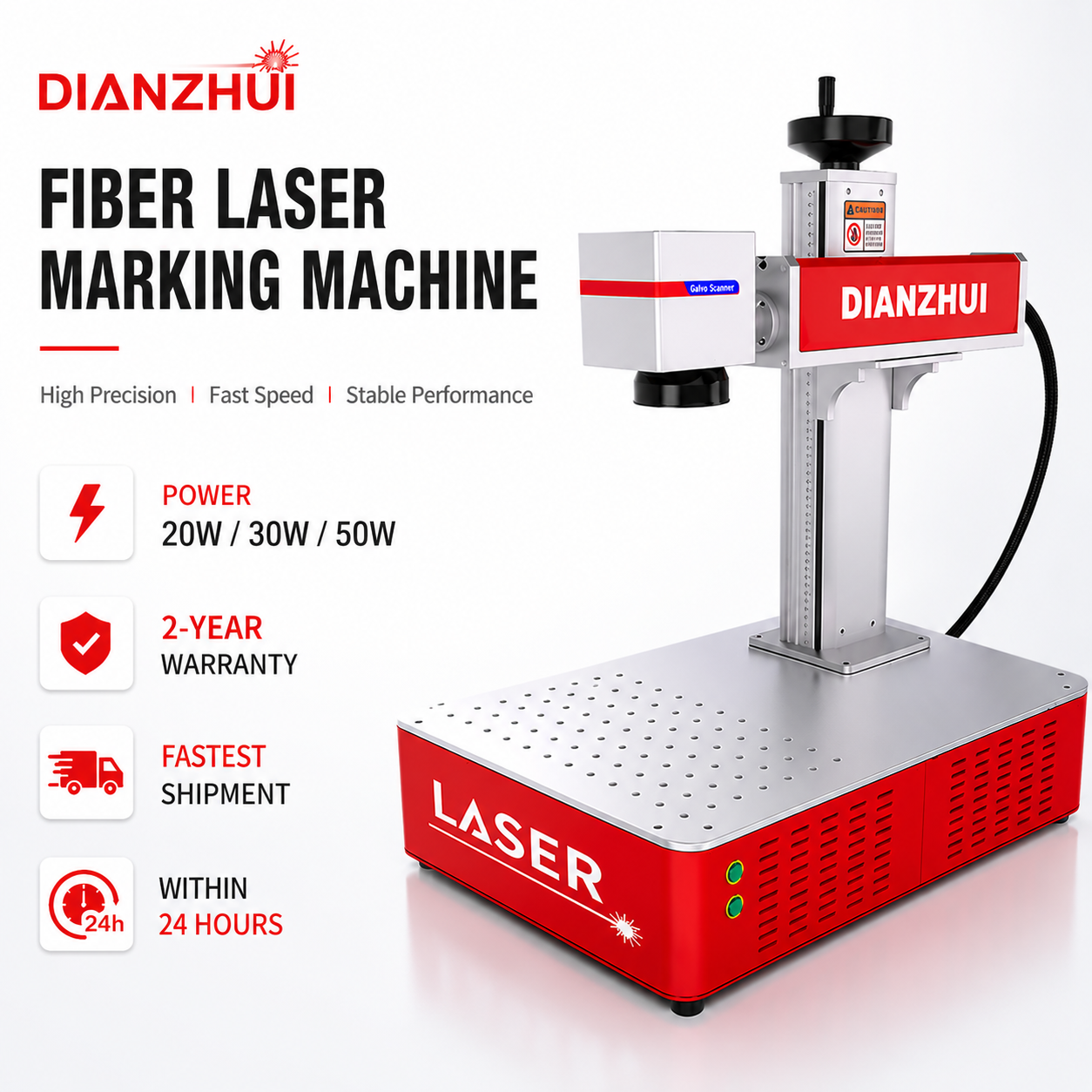 Portable Fiber Laser Marking Machine 50W/60W Lightweignt Engraver for Labeling for Steel
