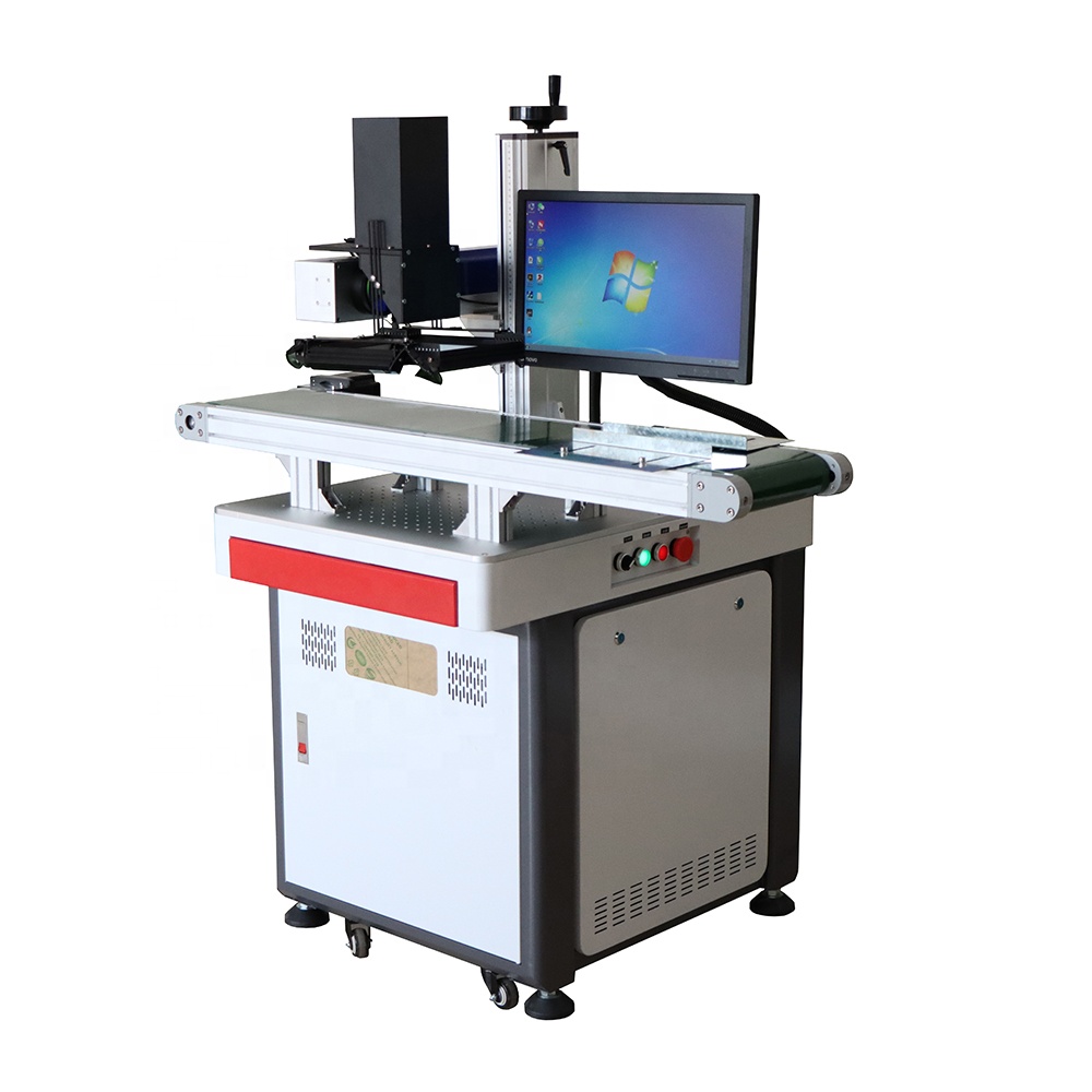 50W 70W 100W Automatic Laser Marking Machine with CCD Camera Positioning System for Mass Marking Production