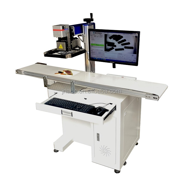 CCD Camera Visual Positioning Automatic Focus Vision System UV CO2 Flying Fiber Laser Marking Machine for Metal Glass Wood