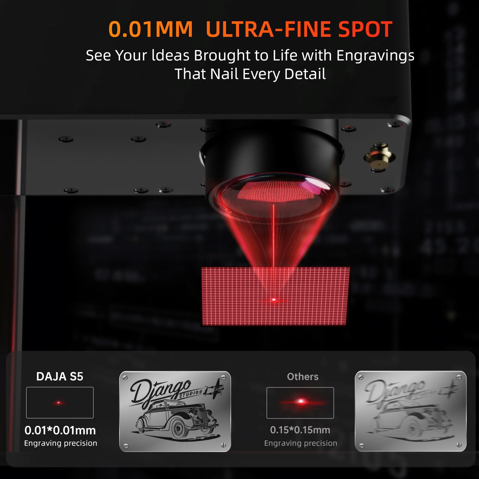 Fiber Laser Marking Engraving Machine for 3D Engraving 3D Relief on Silver Brass Aluminum Stainless Steel