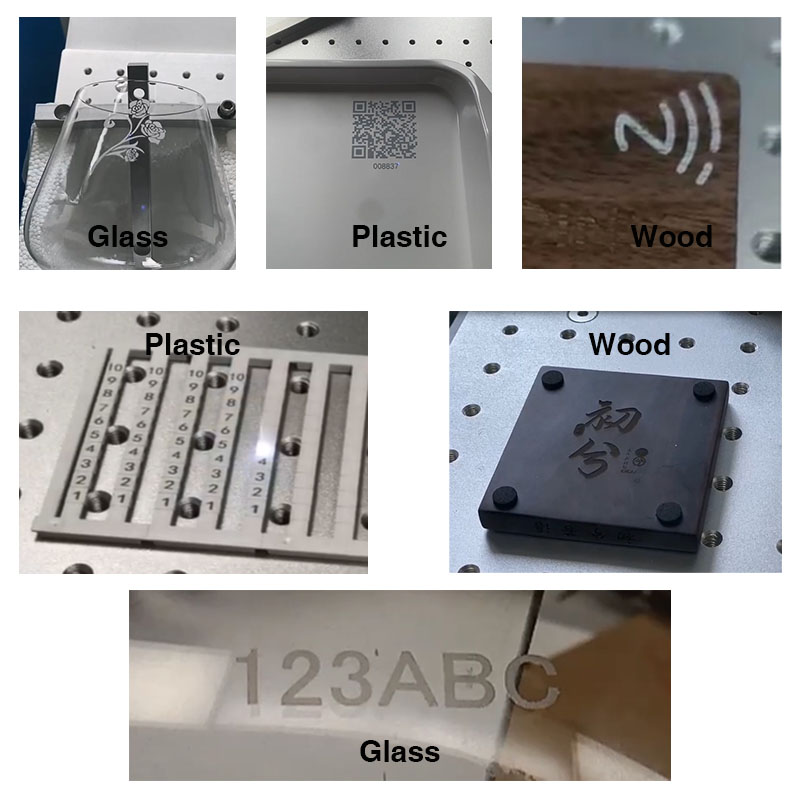Portable Desktop Safe Hat Glass Pipe Plastic Film Package Engraving Uv Laser Marking Machine