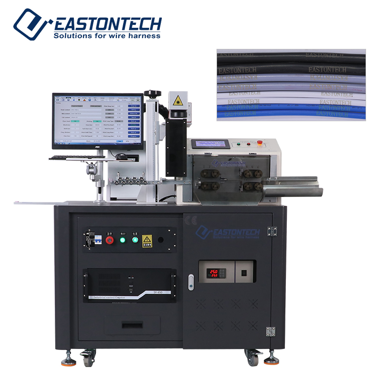 EW-3035+L Fully Automatic Wire Cut and Cable Strip Machine with Wire Laser Cable Marking Machine Industrial Control Software