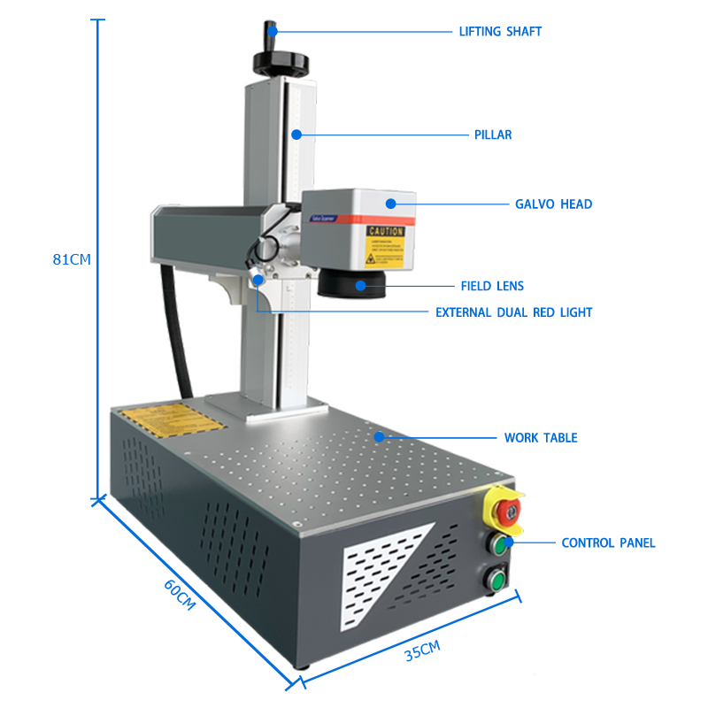 Fiber laser marking machine features