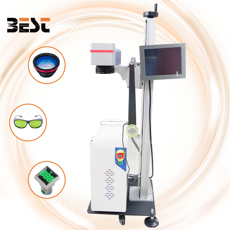Hot Sale PE HDPE PPR PVC PIPE Cable Printer 20W 30W 50W Fiber Co2 UV Online Flying Laser Engraving Printing Marking Machine