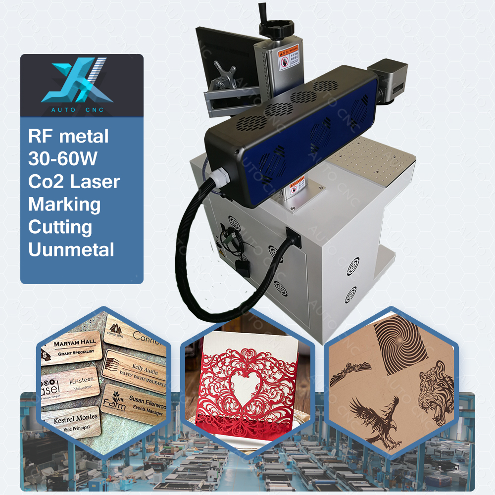 Pet Bottle Pvc Pipe Plastic Garment Fabric 30w Flying 50w Co2 Laser Marking Machine For Logo