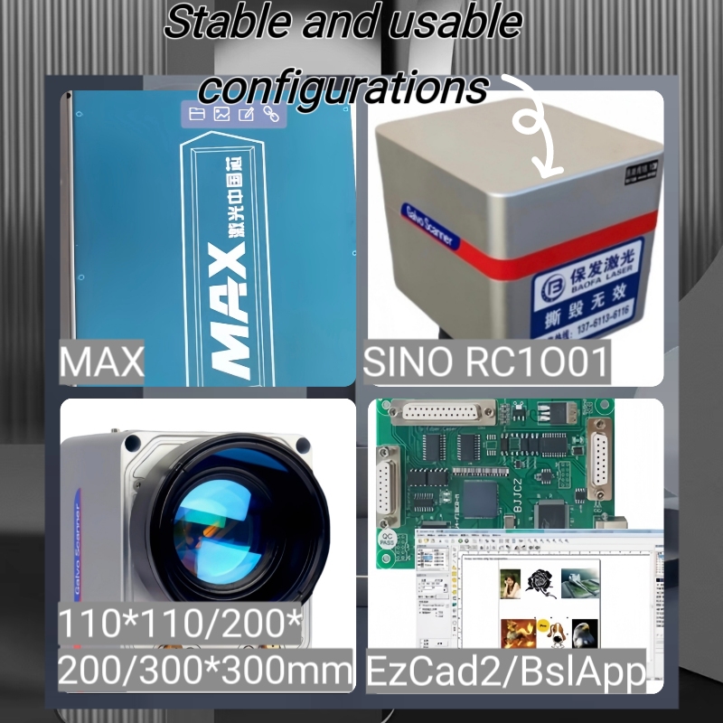 Fiber Laser CO2 CNC Marking Machine for Metal Leather Plastic Wood Rubber Stone-New DXF/PLT Supported
