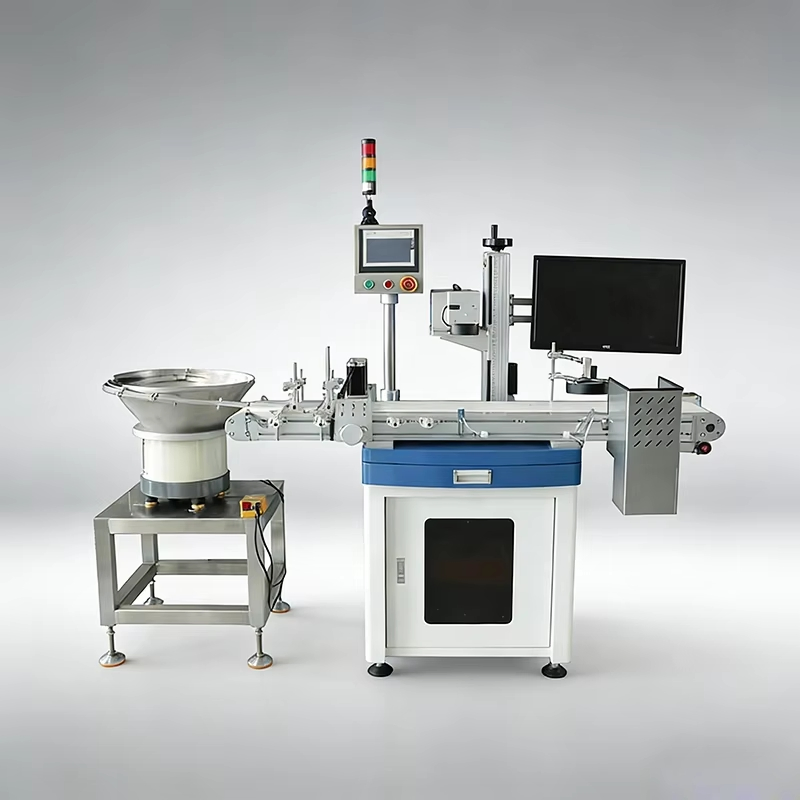 Bottle Cap UV Laser Coding Rotary Automatic Feeding Inspection Reject Integrated System