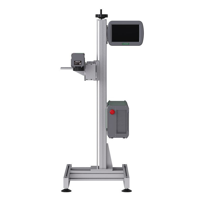 High Speed 10 Inch Touch Screen 20W/30W/50W/100W Beverage Pipe Water Bottle Flying Fiber Laser Marking Machine