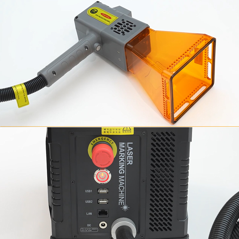 Handheld Portable 20W 30W 50W 60W Fiber Laser Marking Machine Price For Marking Logo QR Code Production Number