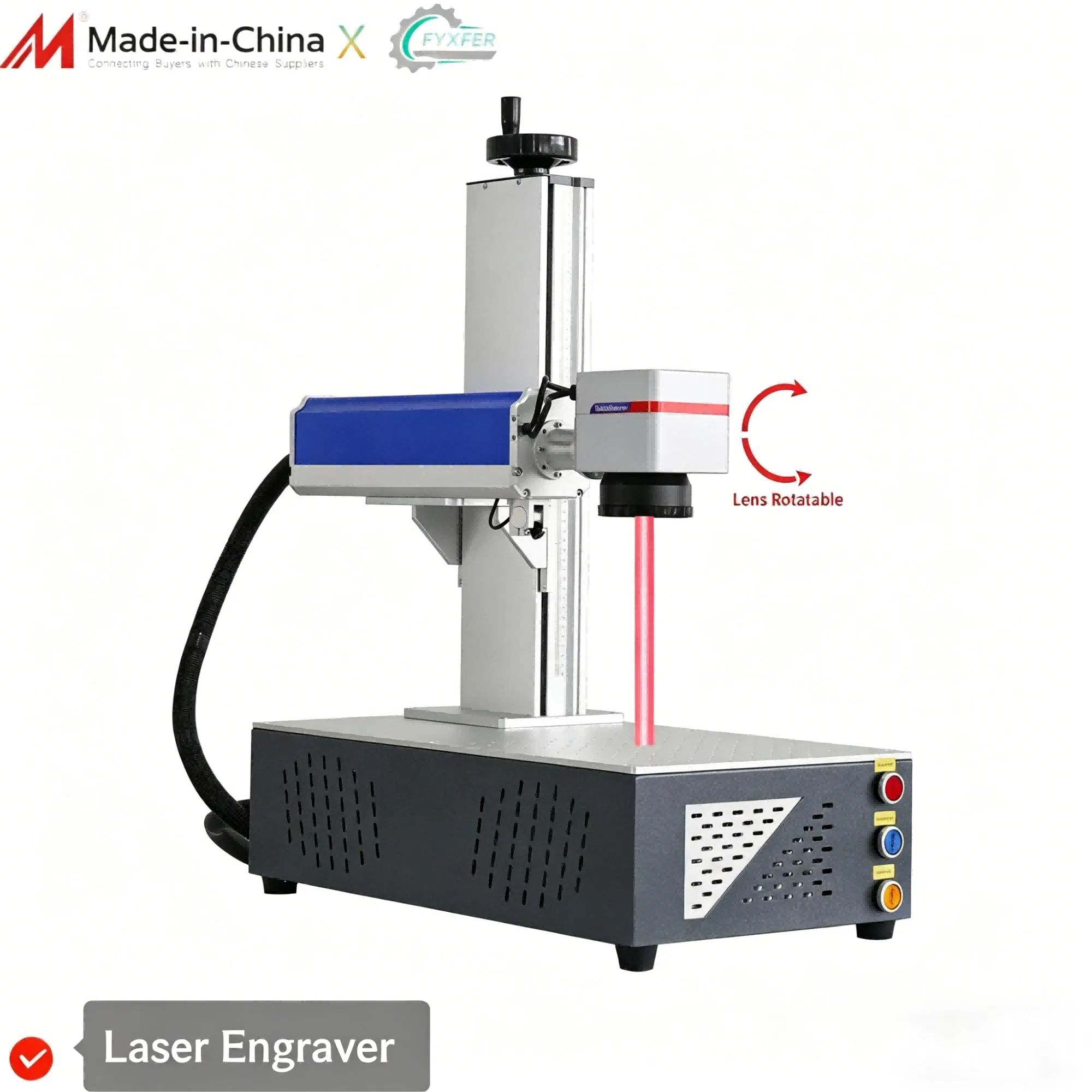 Industrial Fiber CO2 UV Jpt Mopa Laser Engraving Carving Marking Machine for Handcraft Production Engineering Modeling System