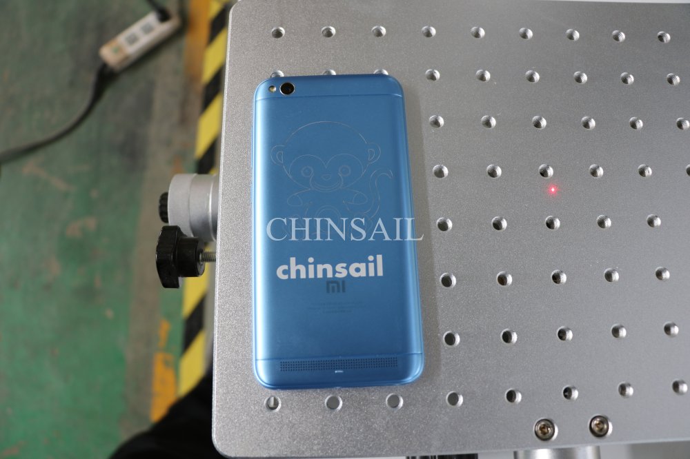 Metal Plastic Mini Desktop Hobby CHINSAIL Flying Color Fiber Laser Marking Machine 20w 30w 50w