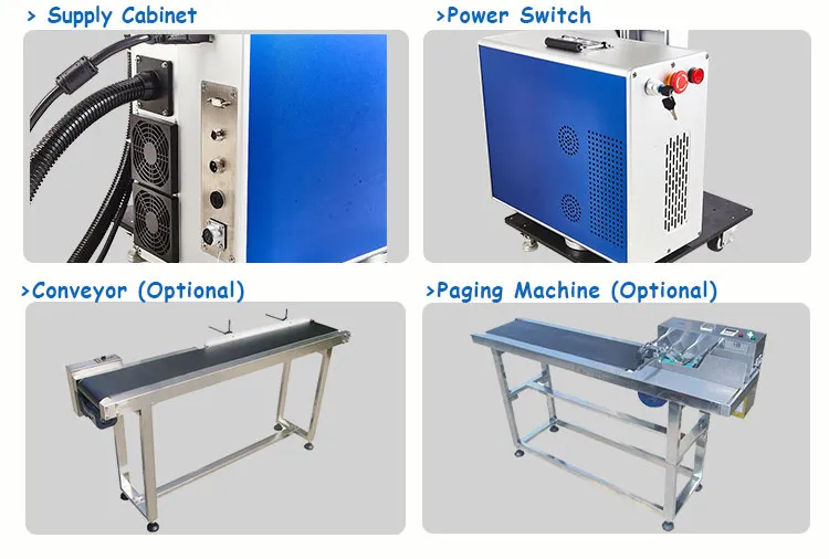 Fiber Laser Marking Printer PVC / HDPE Plastic Pipe Tube Batch Number Coding Machine