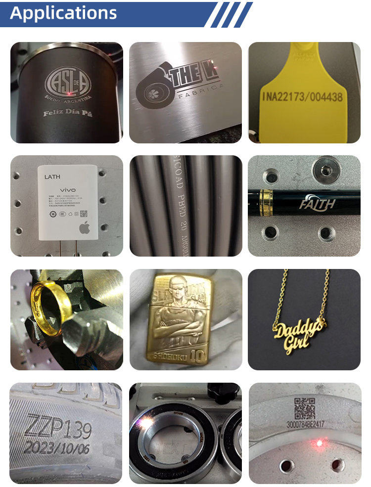 Portable split laser marking machine application