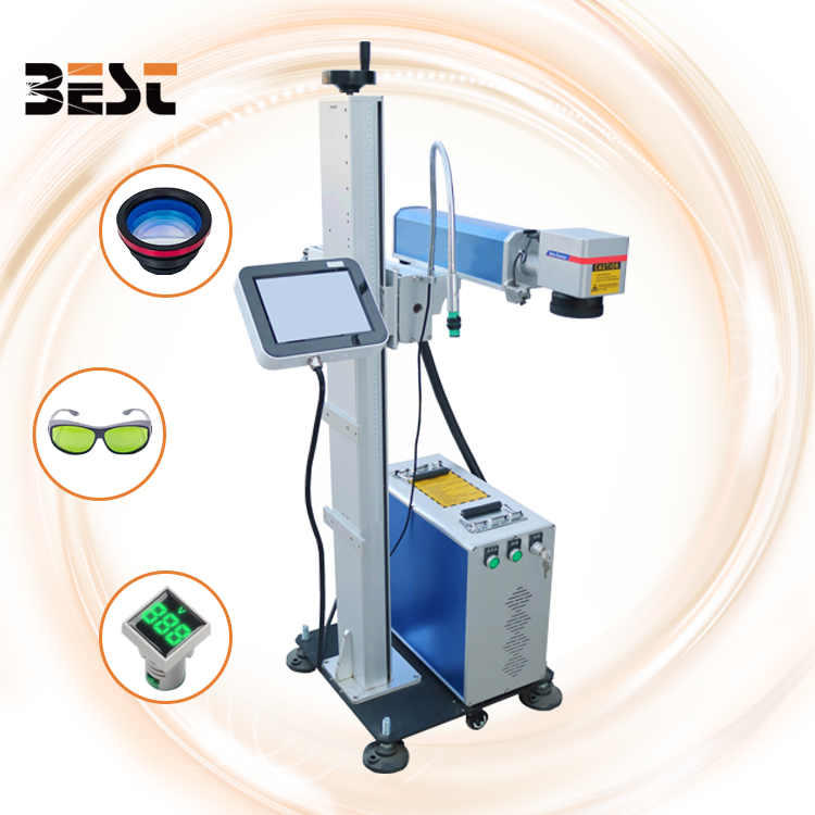 Hot Sale PE HDPE PPR PVC PIPE Cable Printer 20W 30W 50W Fiber Co2 UV Online Flying Laser Engraving Printing Marking Machine