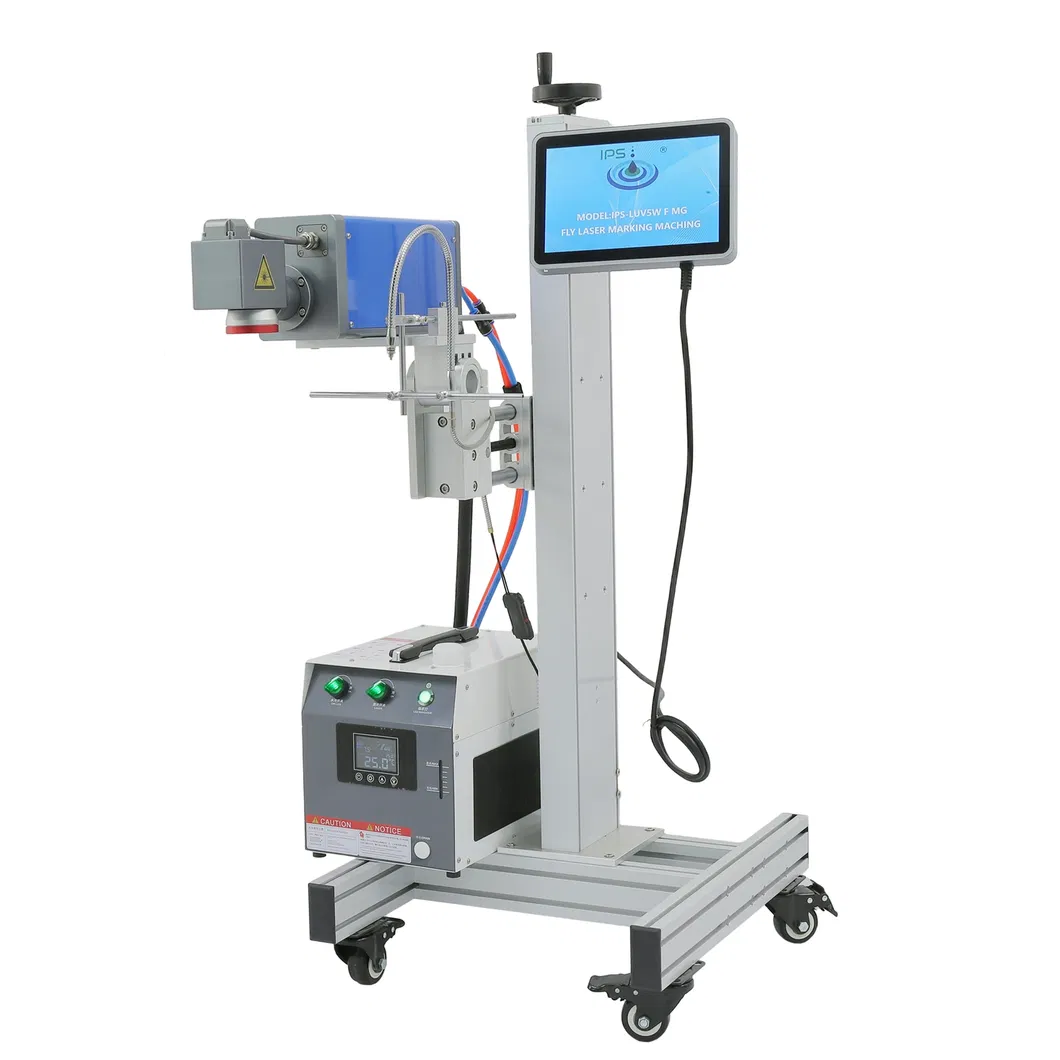 10W High-Speed Online Coding Flying UV Laser Marking Machine IPS-Luv10W F Mg for Plastic Glass PCB