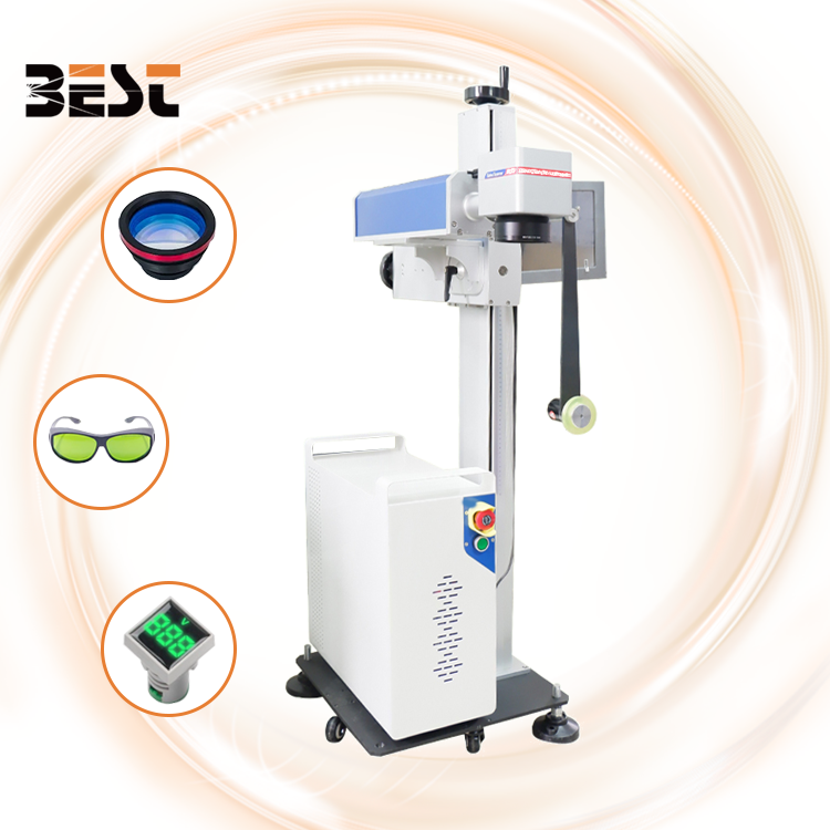 Hot Sale PE HDPE PPR PVC PIPE Cable Printer 20W 30W 50W Fiber Co2 UV Online Flying Laser Engraving Printing Marking Machine