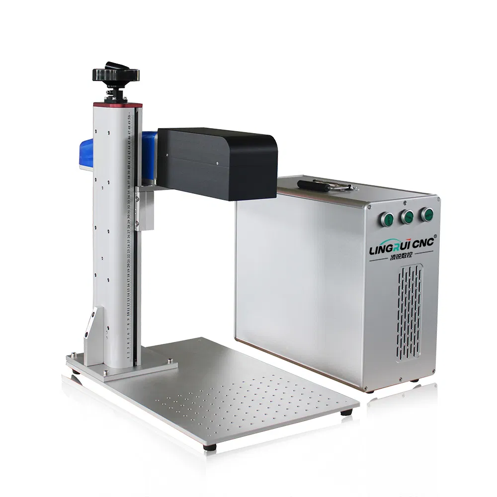 Big Discount Factory Supply Raycus Jpt Mopa M7 Fiber Laser with Rotary Split Fiber Laser Marking Machine