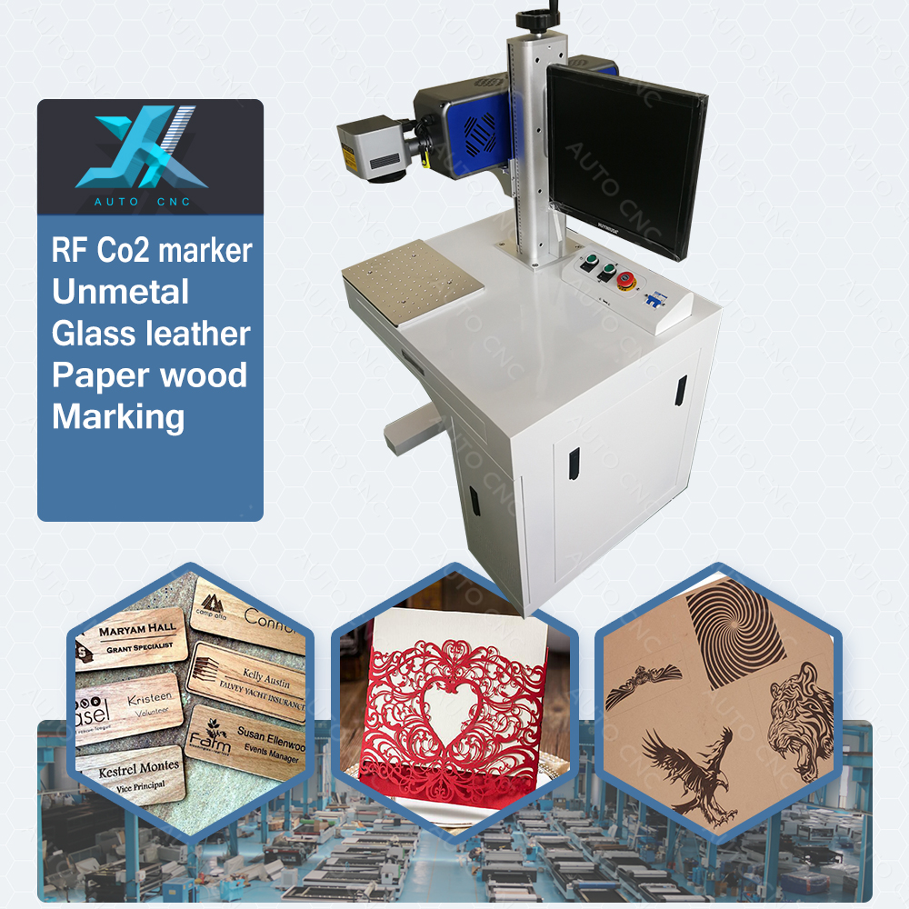 Pet Bottle Pvc Pipe Plastic Garment Fabric 30w Flying 50w Co2 Laser Marking Machine For Logo