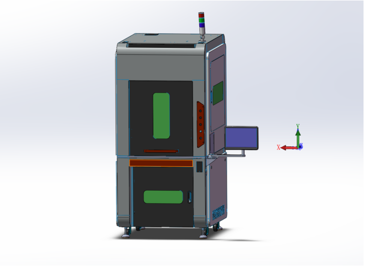 Enclosed 100W Fiber Laser Marking Machine Vision Camera System Automatic Laser Marking Machine Metal Laser Marking Equipment