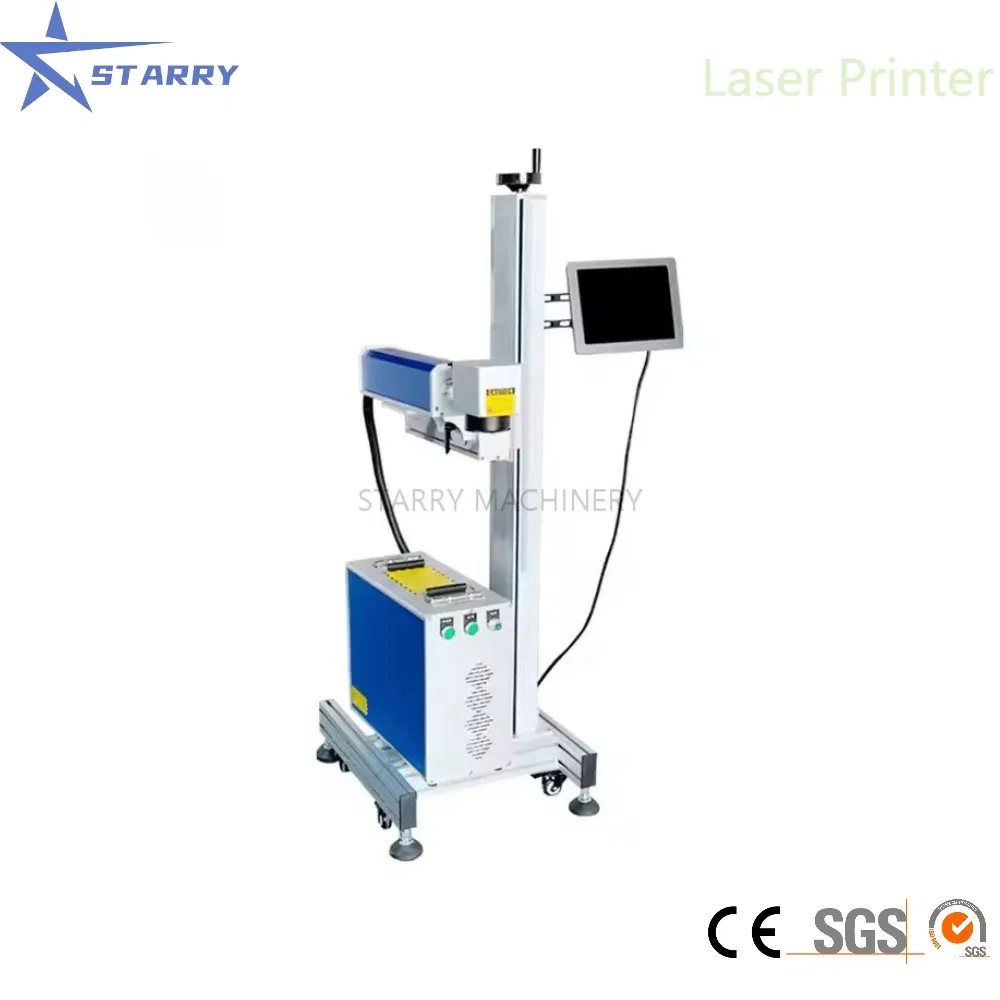Fiber Fly Laser Marking Machine Date Coding Machine 20W 30W 50W Online Laser Printer
