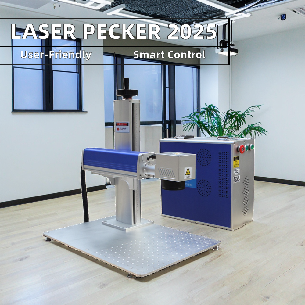 2025 New Fiber Laser Marking Machine for Metal Plastic ABS PCB Nameplate Jewelry Deep Engraving