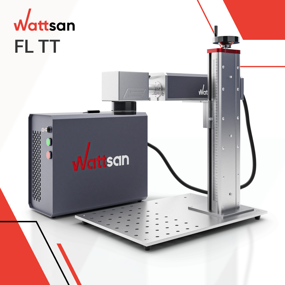 Wattsan FL TT Fiber Laser Engraver For Jewelry Metal Cards Plastic Mini Gemstone High-Precision Laser Marker Stone Engraving