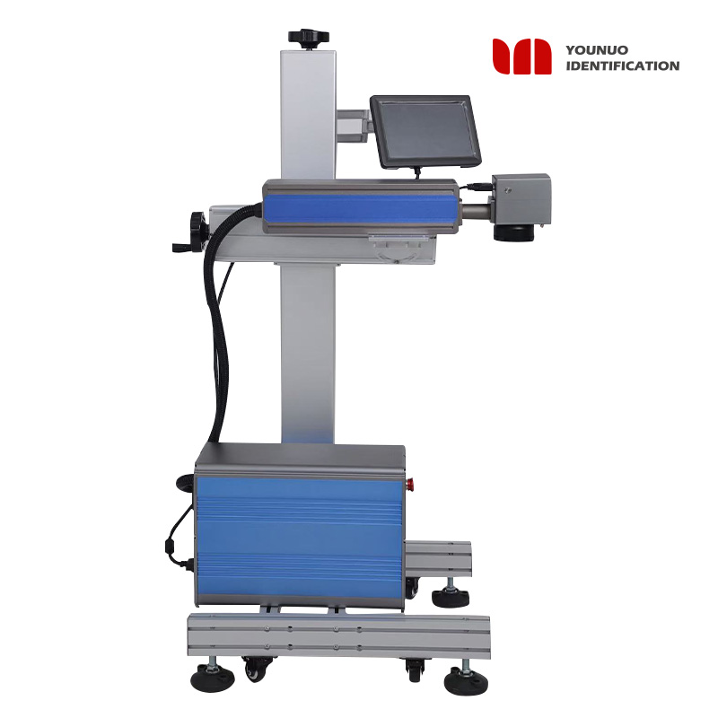 30w 50w Desktop Automatic Visual Positioning Fiber Laser Marking Machine With Conveyor Belt