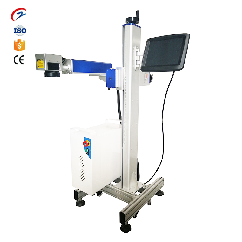 20W 30W 50W PET Bottles PVC Pipes Cable Online Flying Fiber Laser Marking Printer Machine