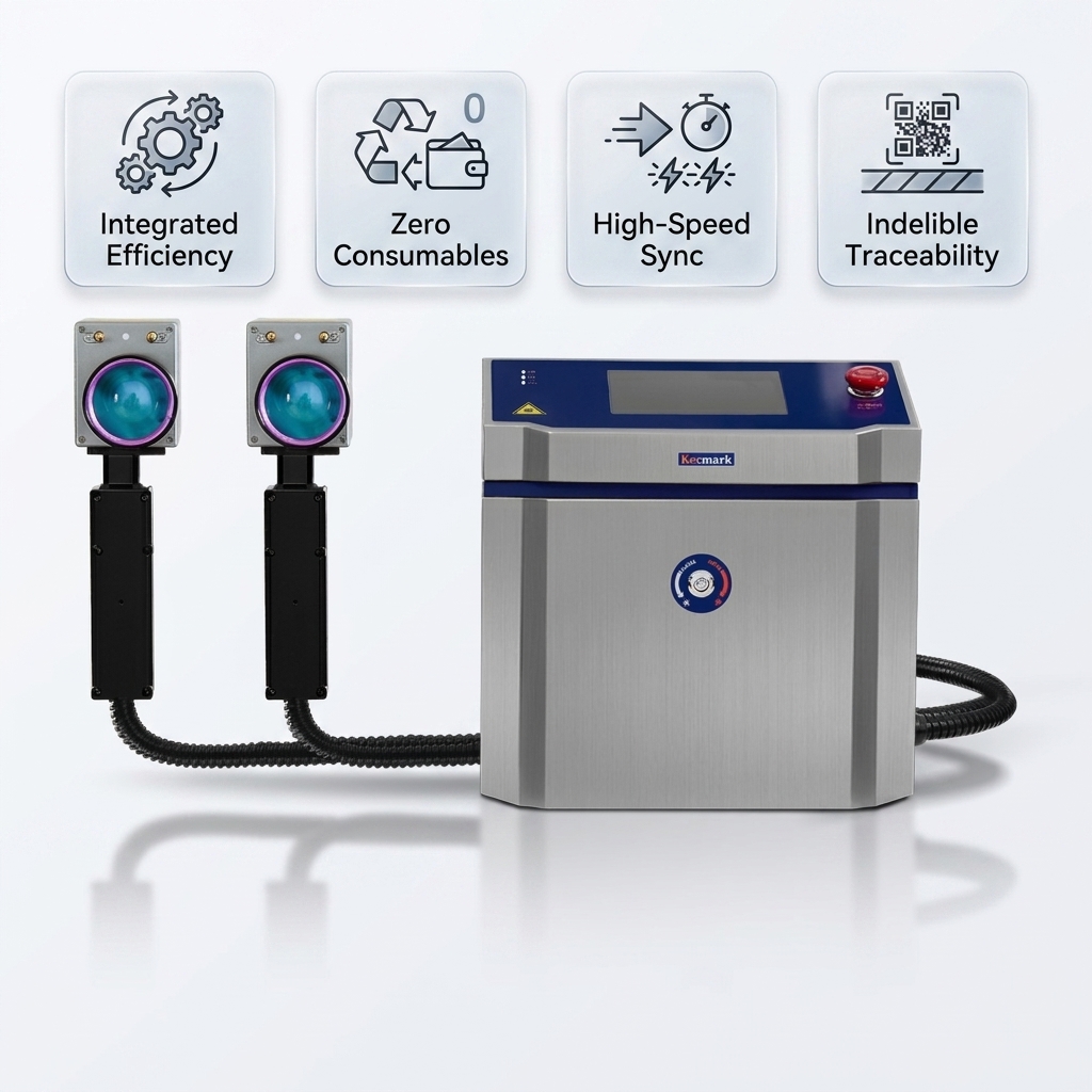 New Automatic Integrated Fiber Laser Marking Machine DXF Stand-Alone Configuration Pre-made Bag Packaging Systems CE ISO