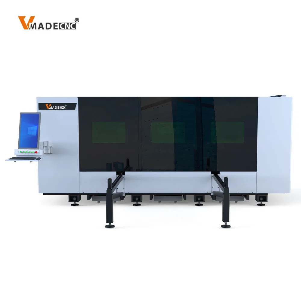 China Factory Full Cover Enclosed Sheets Plates Engraving Equipment Aluminum Plates CNC Router Metal Fiber Laser Cutting Machine