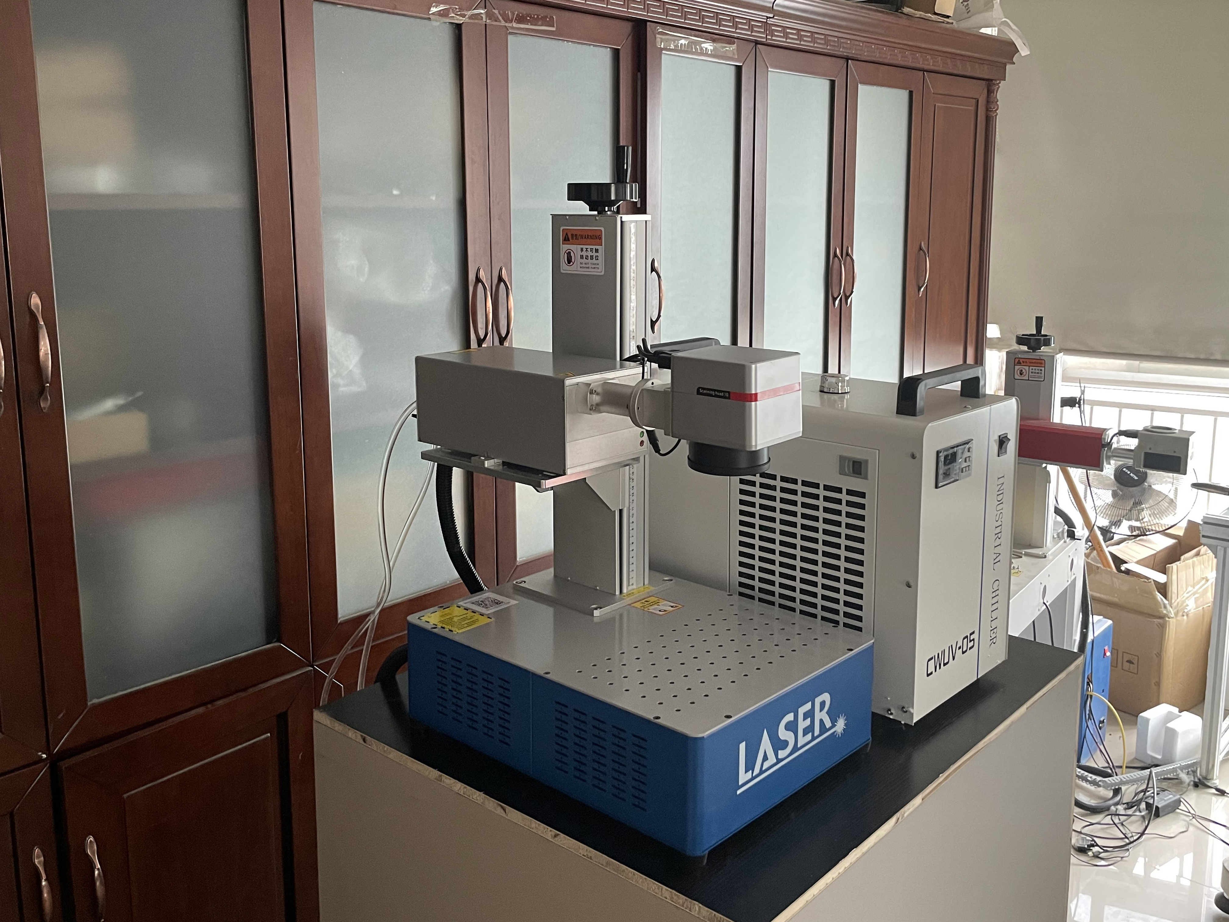 Portable 3W 5W 10W JPT UV Laser Engraver Water Cooled Marking Machine with Rotary for Glass Bottles DXF LightBurn